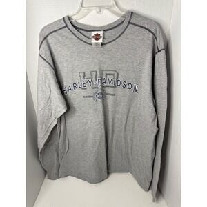 Harley Davidson Long Sleeve Shirt XL Ghost Town Waynesville NC Graphic Tee